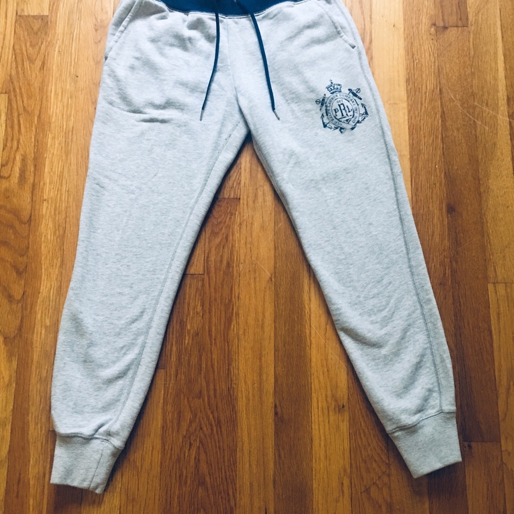 Polo Ralph Lauren Gray Joggers with Navy Waistband